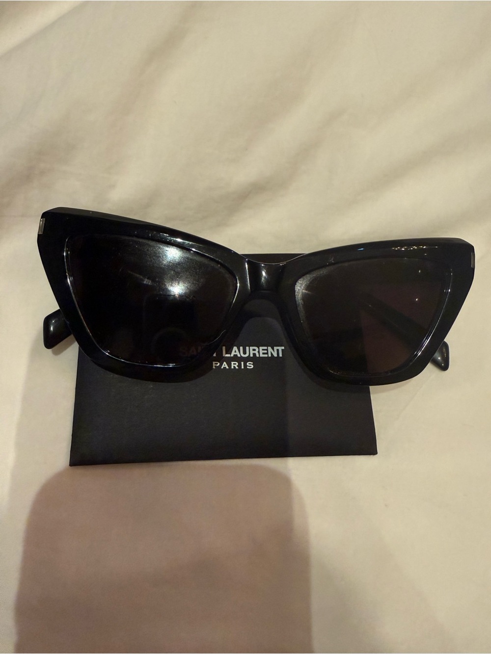 Saint Laurent Black Cat-Eye Sunglasses